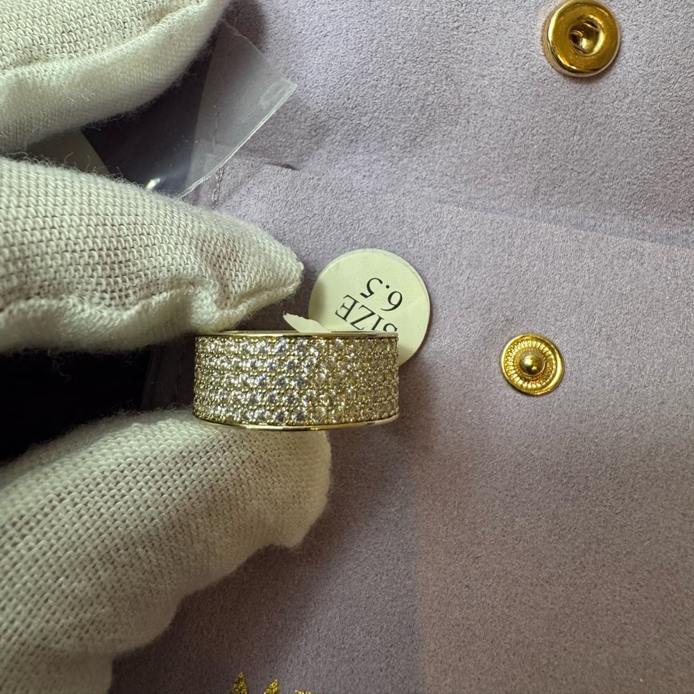 Melinda Maria Gold Pave Ring - Picture 6 of 13